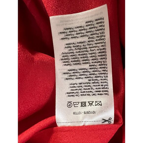 Halston Women's Red Sybil One-Shoulder Crepe Column Gown Maxi Dress Size 10 NWOT - Picture 15 of 16